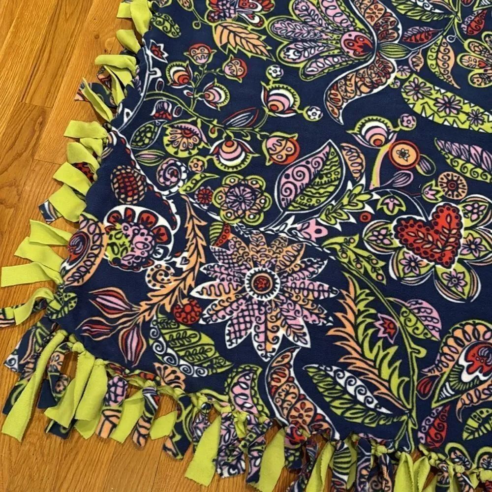 Colorful Floral Patterned Blanket/Throw - Picture 3 of 6